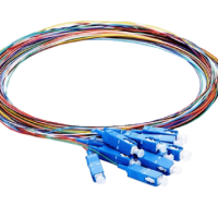 پیگتیل سینگل مود فیبر نوری 12عدد SC SX 1M UPC